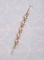 Preview: Super leichtes Statement Armband mit Sterling Silber Kugeln in 8 mm, hell grünem Satinband und feinem Makramee in pastell Rosa