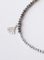 Preview: Statement Kette in Sterling Silber, Halbedelsteinen, Süßwasserperlen und Kristallen in Silber-Grau Tönen