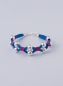 Preview: Super leichtes Statement Armband mit 8 mm Sterling Silber Kugeln, Satinband und feinem Makramee