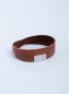 Preview: ​​​​​​​​​​​​​​Herrenarmband aus Cognac farbenem Naturleder mit Magnetverschluss