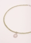 Preview: Facettierte Peridotkette mit Ornament Anhänger in 925 Sterling Silber