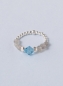 Preview: Ring in Labradorit, hell blauem Kristall Element und Sterling Silber
