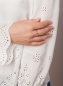 Preview: Elastischer Ring in Sterling Silber, Labradorit und Kristallelement.