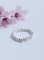 Preview: Elastischer Ring in facettierten Sterling Silber Elementen