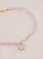Preview: Rosenquarz Kette mit facettiertem Anhänger