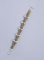 Preview: Statement Armband mit Sterling Silber Kugeln in 10 mm, hell grünem Satinband und feinem Makramee in pastell Rosa