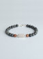 Preview: Herrenarmband in Labradorit, Silber und Sandelholz