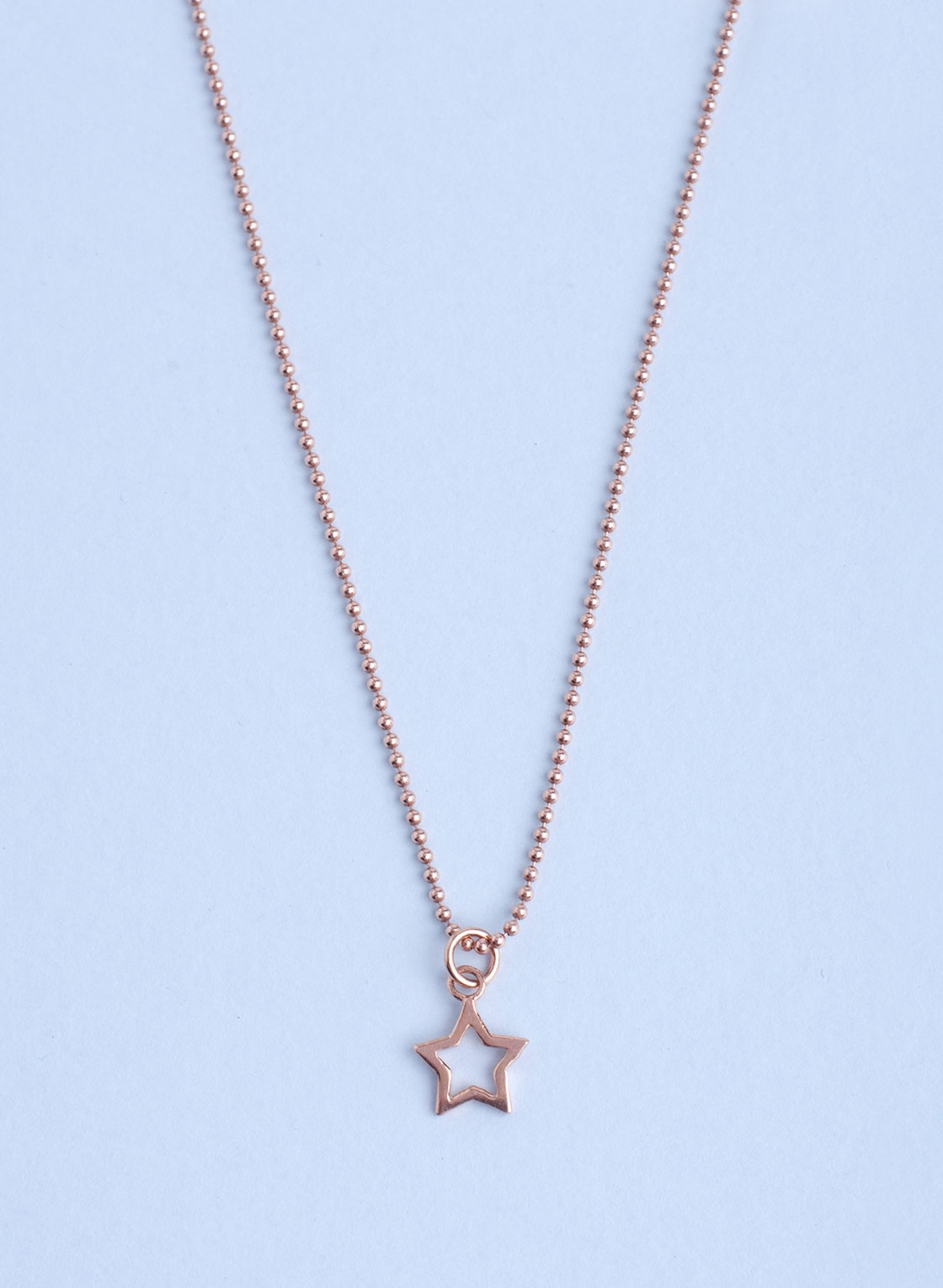 Kugelkette roségold mit Sternanhänger