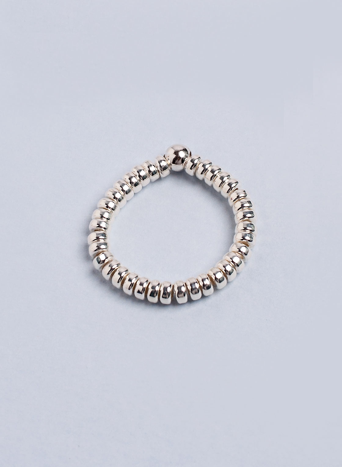 Elastischer Ring in Sterling Silber Elementen
